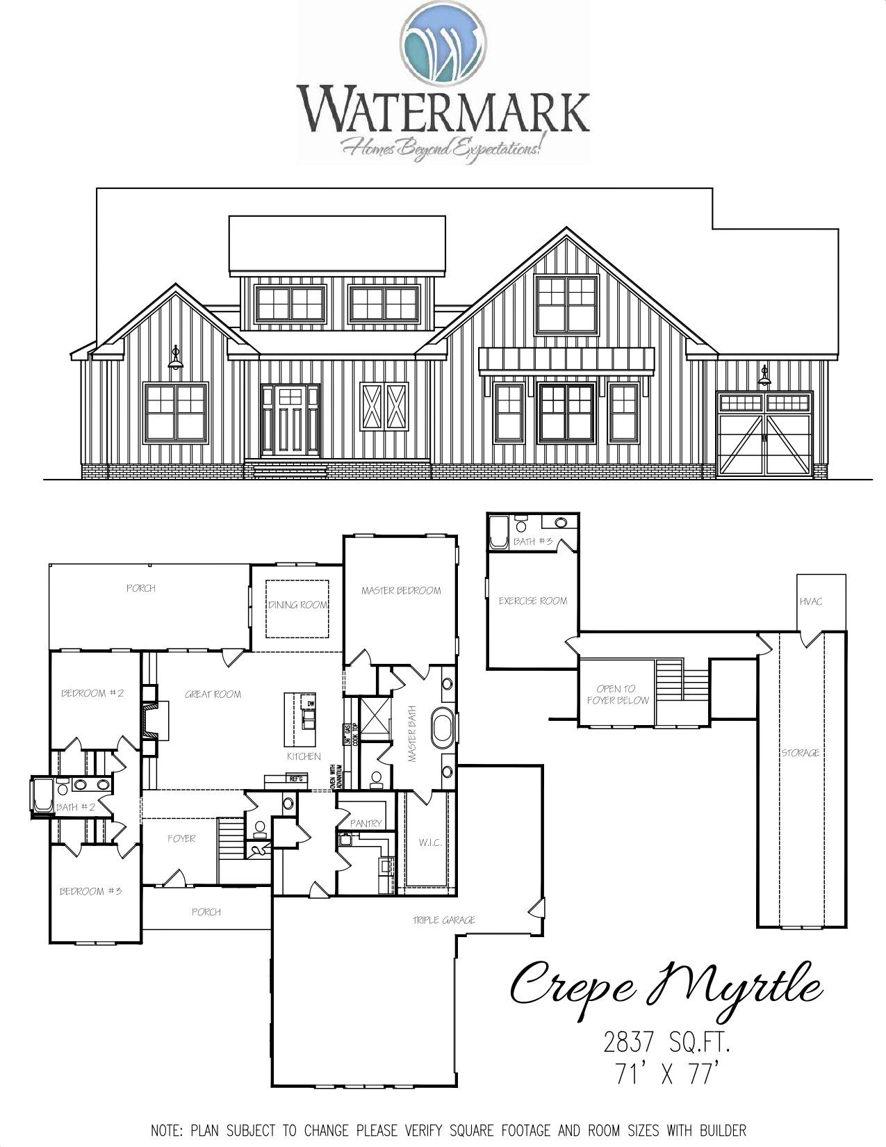 Floor Plans Watermark Homes Benson, NC