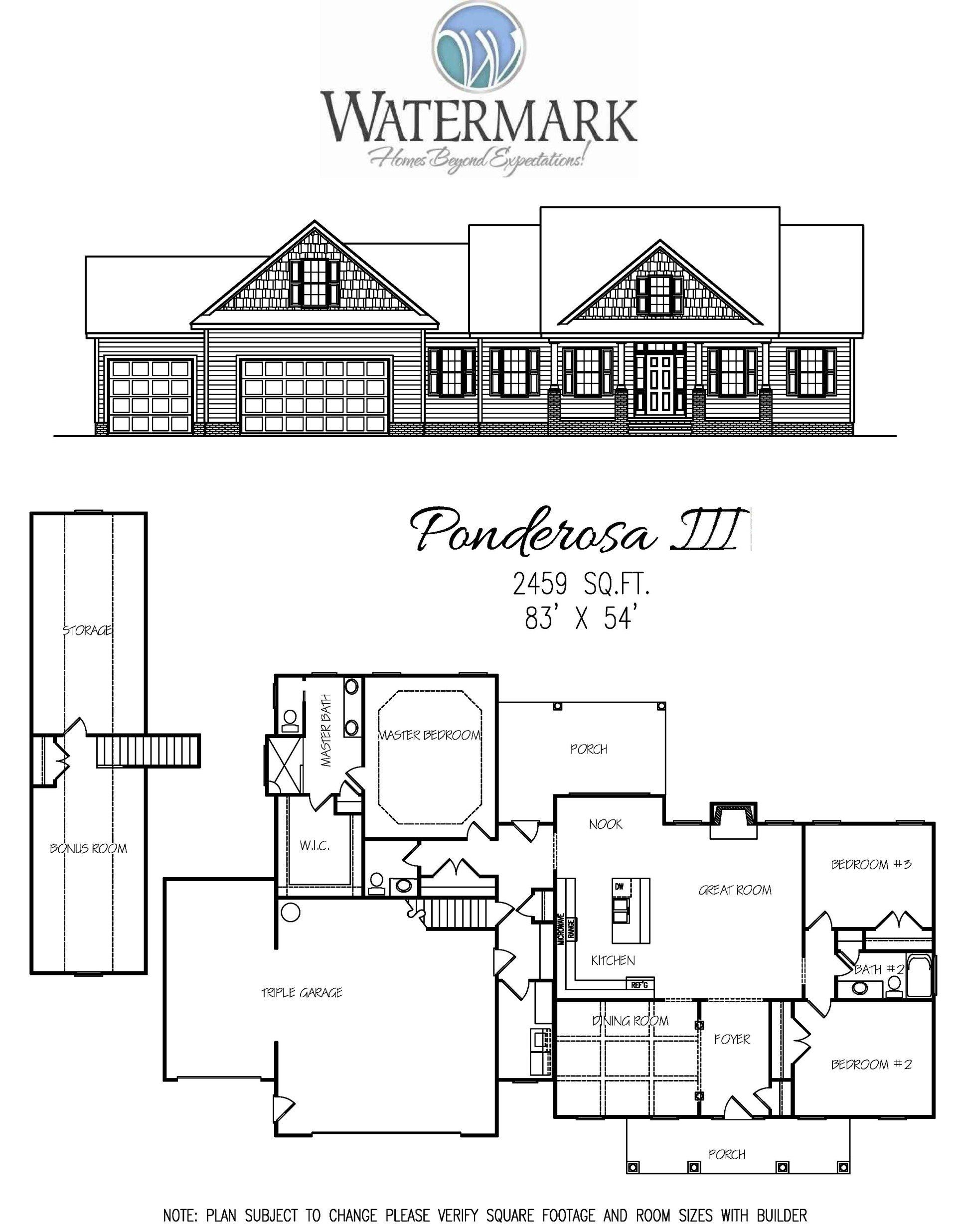 available floor plans | the north fork  plan exterior | riggins custom homes