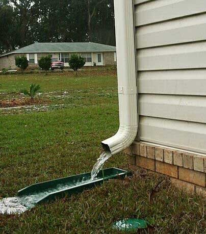 Downspout With Splash Block — Pensacola, FL — Metal Masters of Pensacola, Inc
