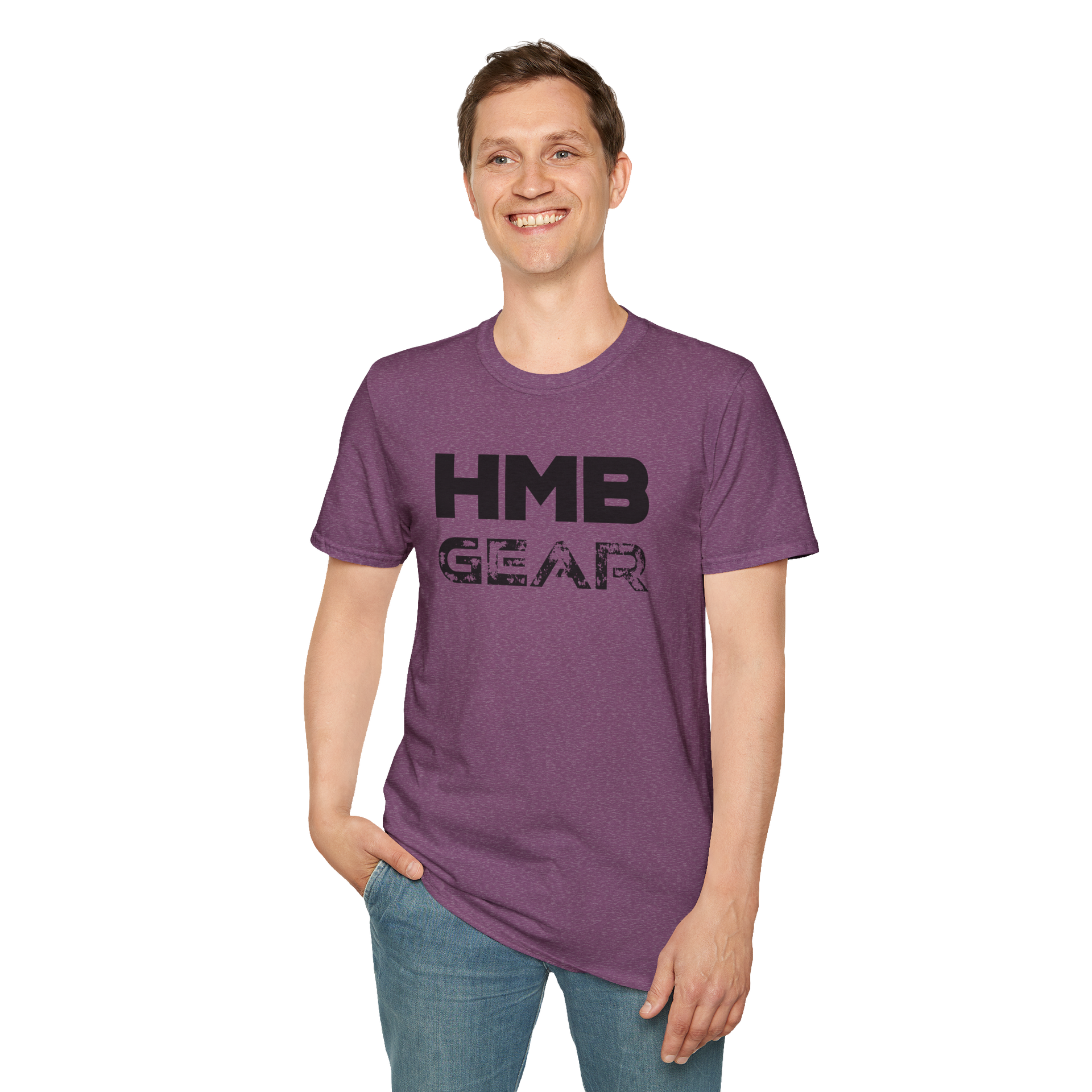 HMB Softstyle T-Shirt: Heather Maroon