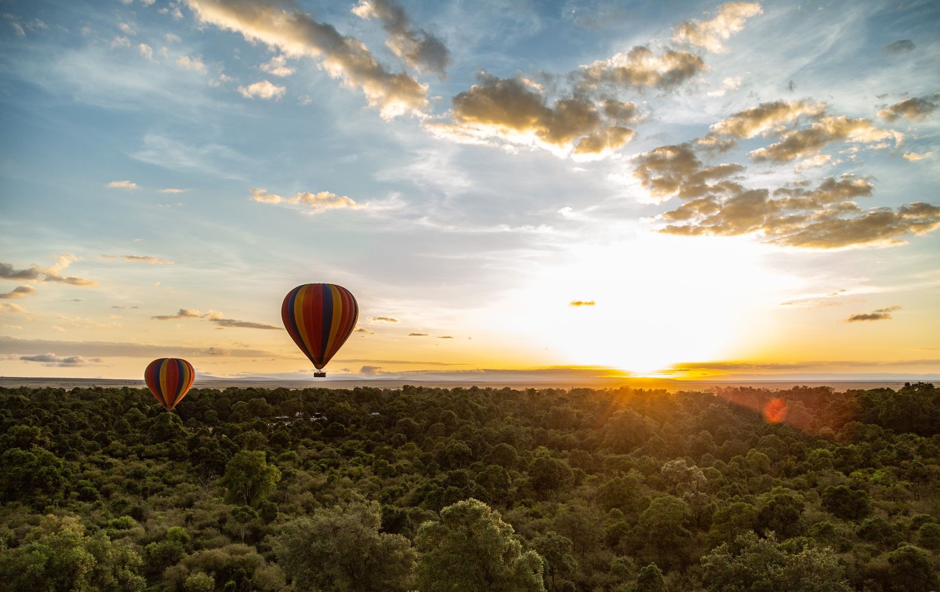 retiree slow travel hot air balloon