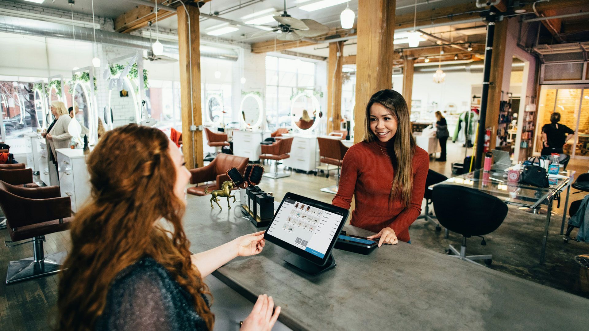 Woman Ordering at The Counter