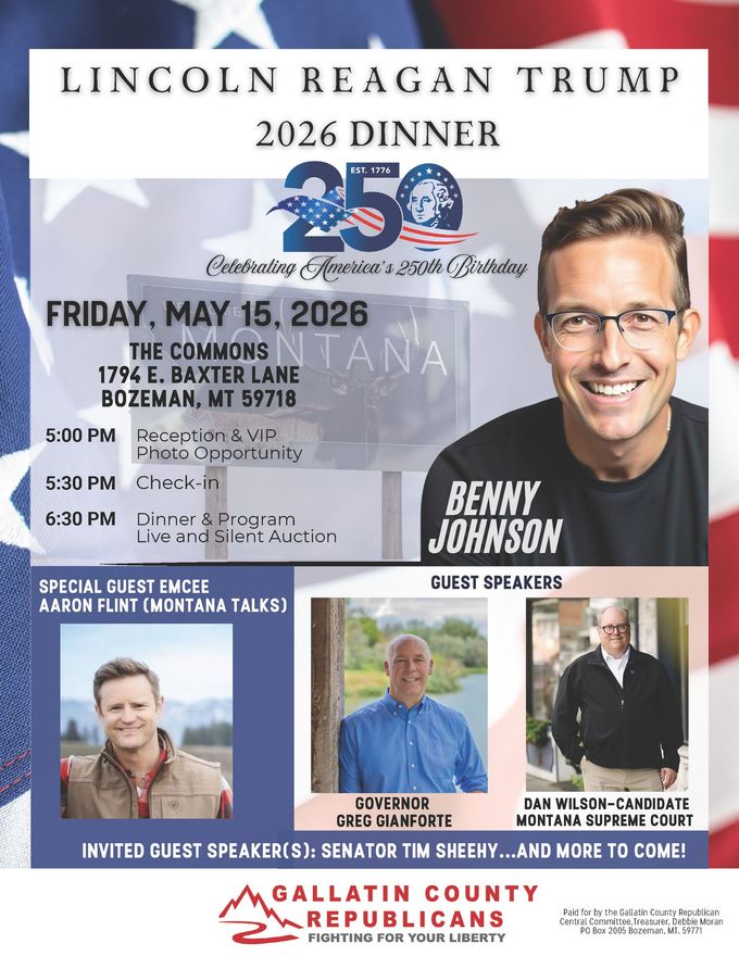 Event flyer for the Gallatin County Republicans'