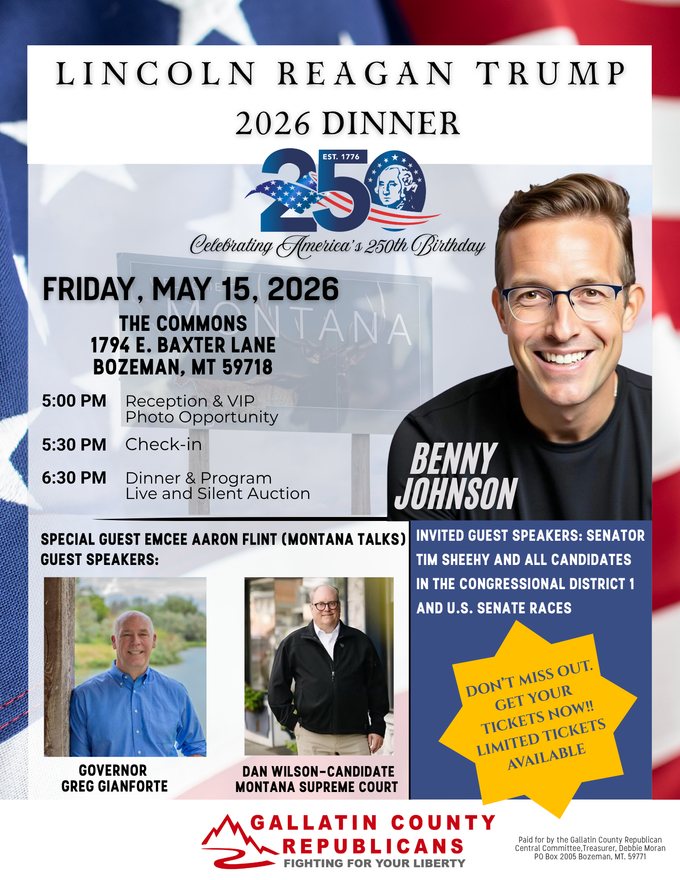 Event flyer for the Gallatin County Republicans'