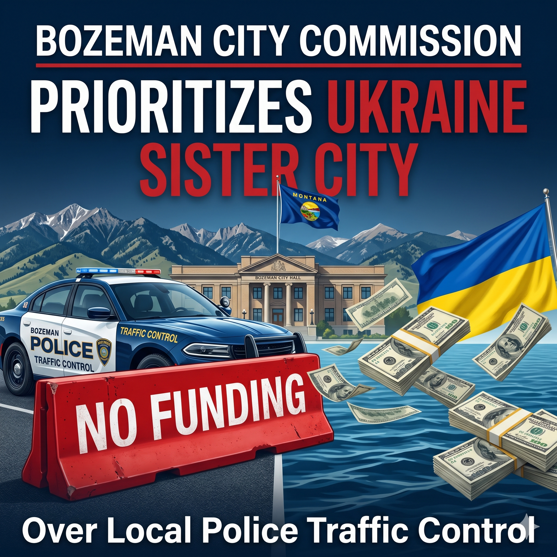 Bozeman City Commission prioritizes Ukraine sister city over local police traffic control