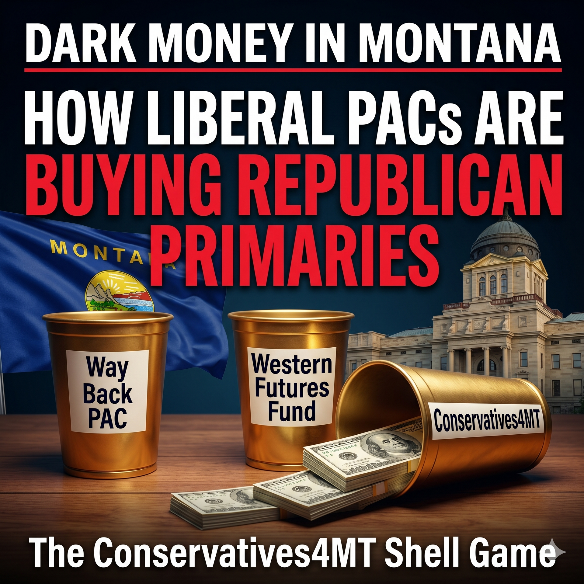 Conservatives4MT dark money shell game explained – how liberal PACs are funding Republican primaries