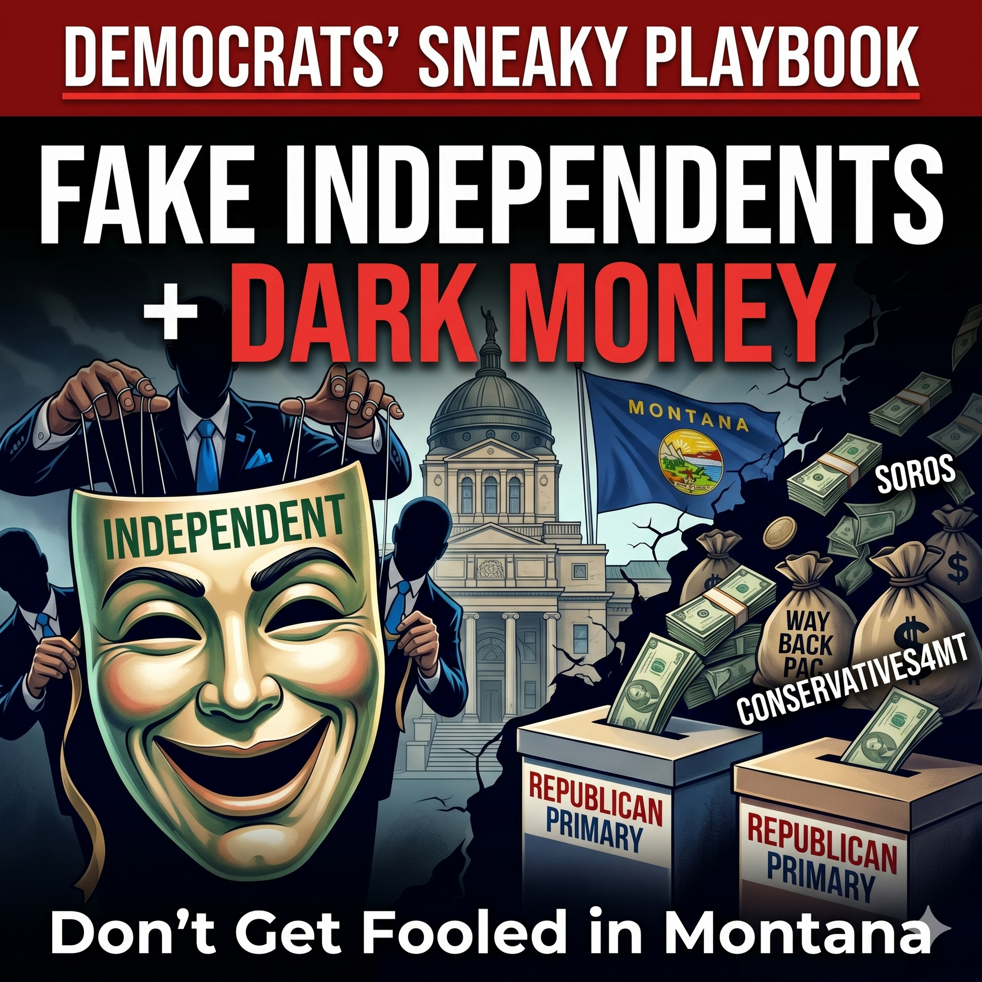 Democrats using fake independents and dark money to influence Montana elections and Republican prima