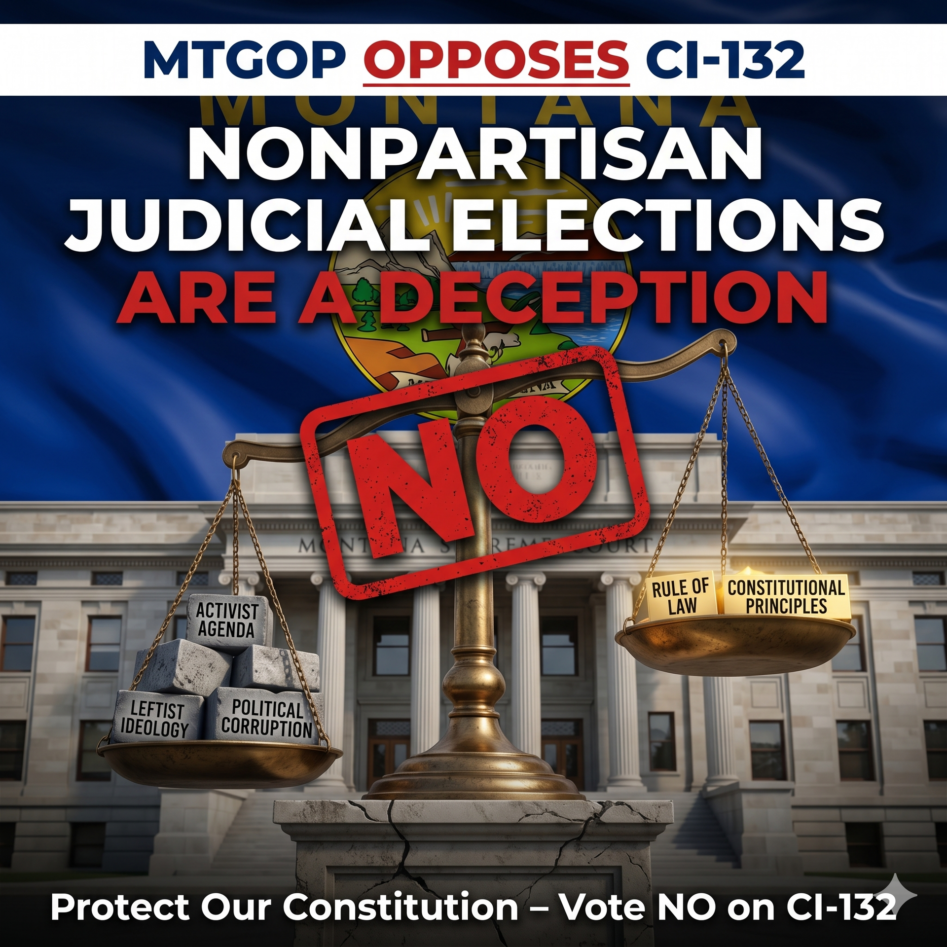 MTGOP opposes CI-132 – Nonpartisan judicial elections are a dangerous deception