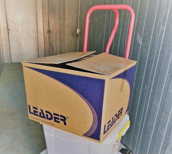Box with Leader label   — Self Storage FAQ in Tablelands QLD,  Australia