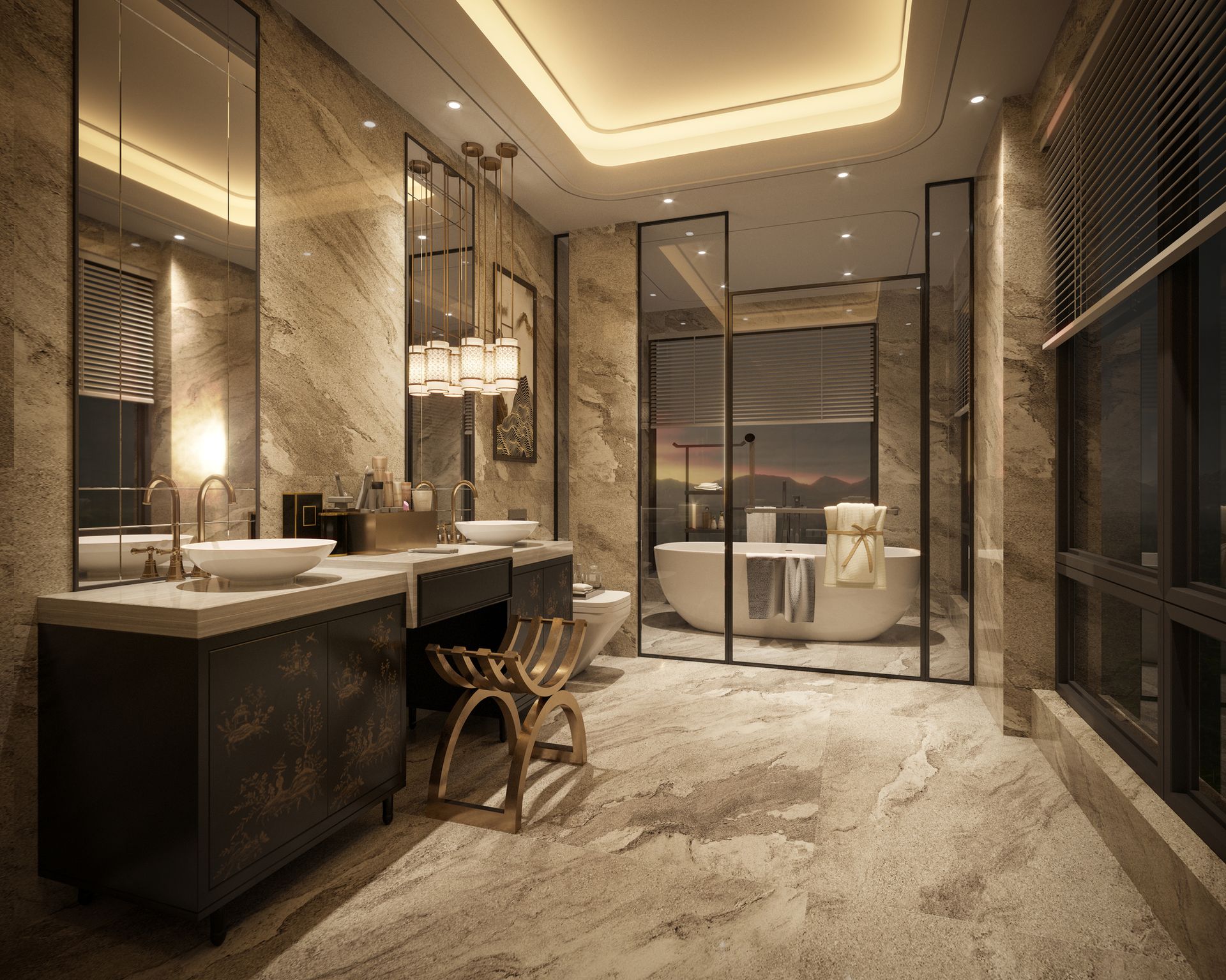 Digitally Generated Fancy and Modern Bathroom Interior Design | Castle Hill, Nsw | Galaxy Kitchens & Bathrooms