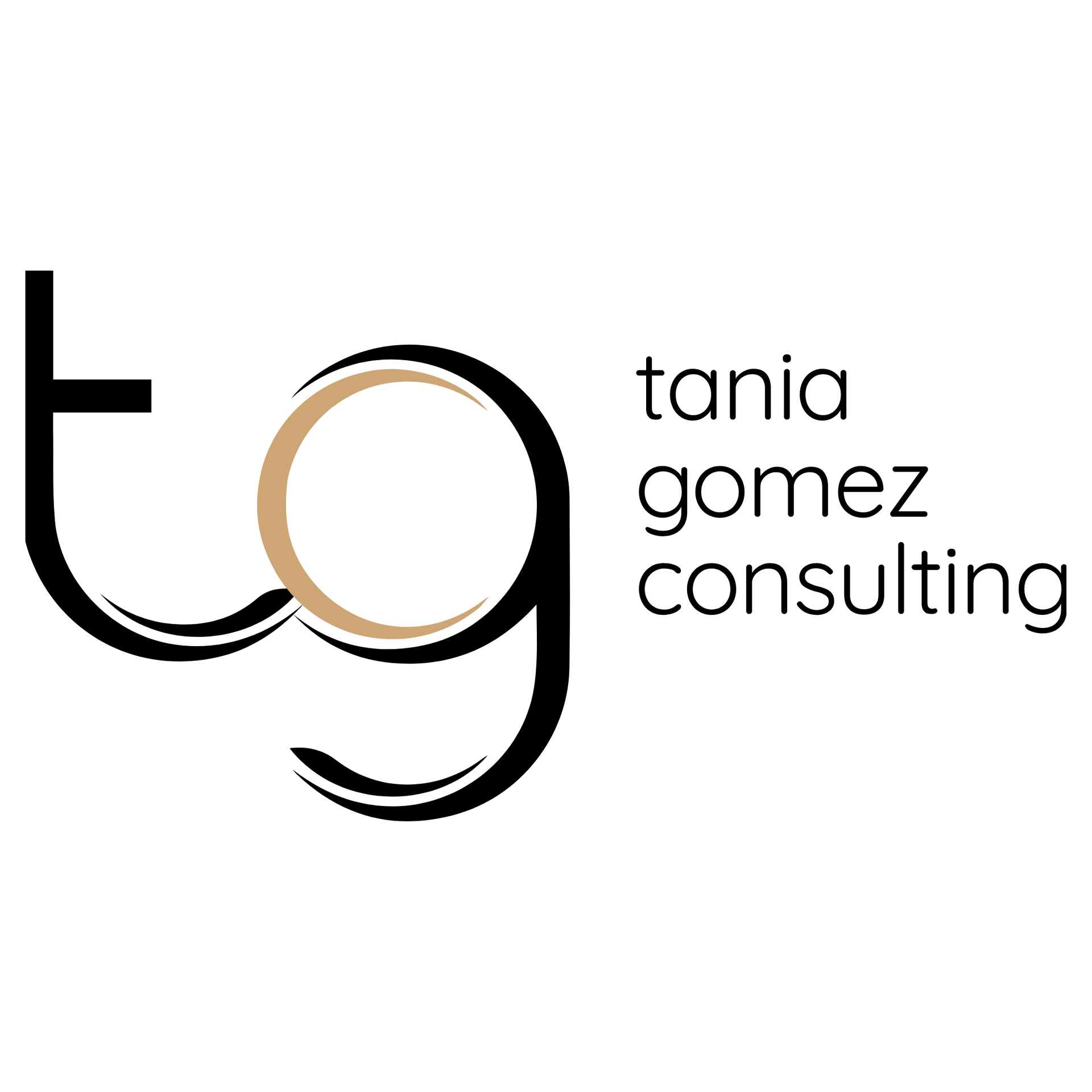 It is a logo for tania gomez consulting.