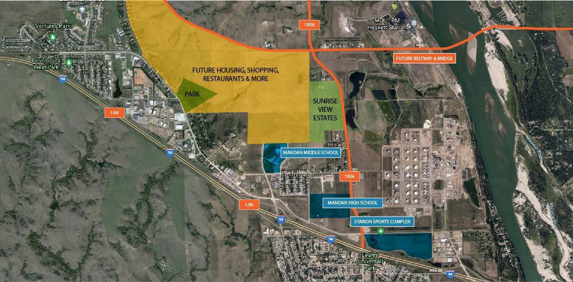 map of mandan nd