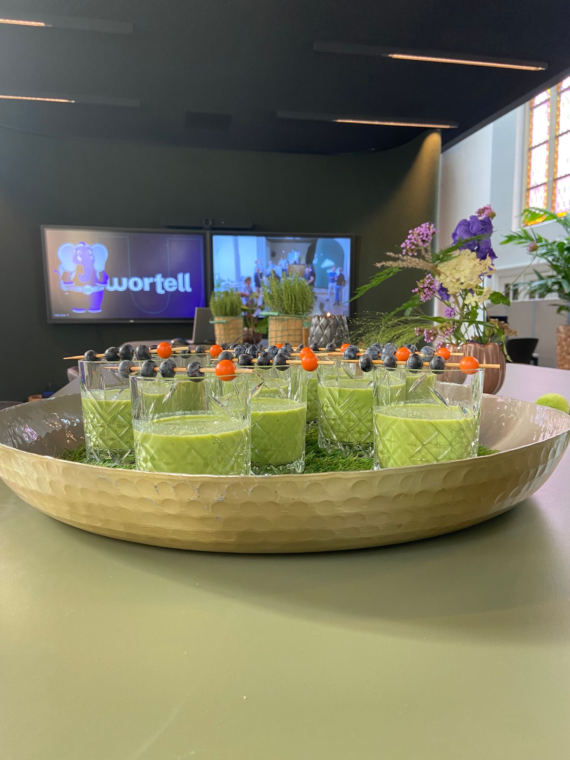 groene smoothies met rood fruit