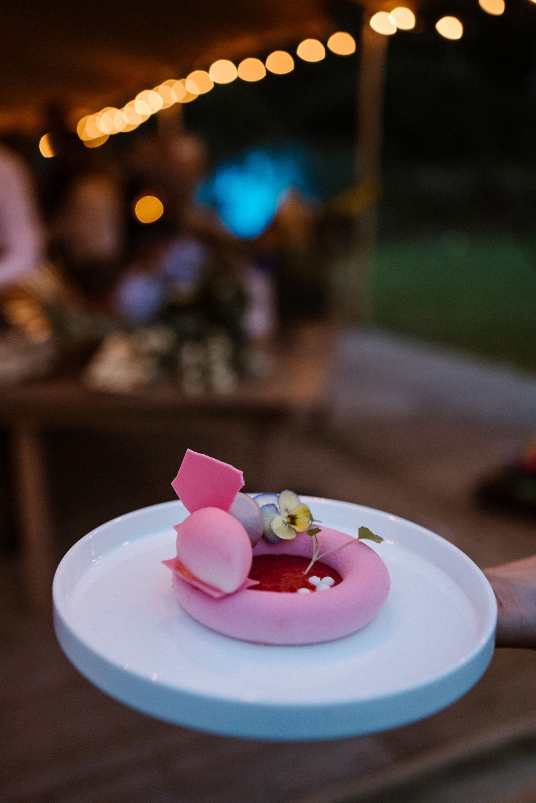 dessert met framboos en yoghurt