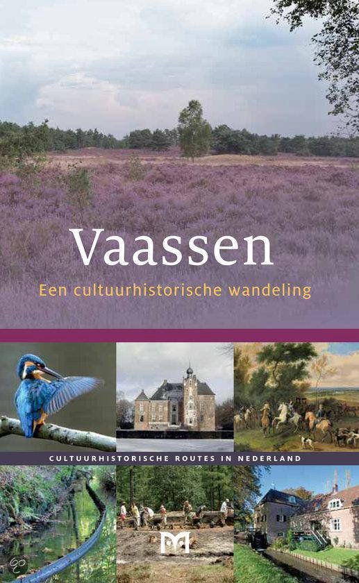 Boekcover voor "Vaassen" met landschaps- en historische foto's.