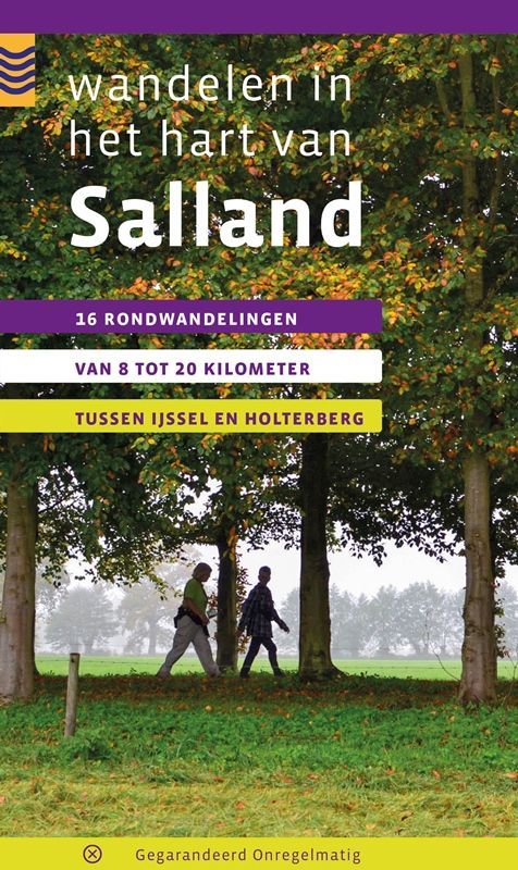 Book cover: People walking in a park, title "wandelen in het hart van Salland".