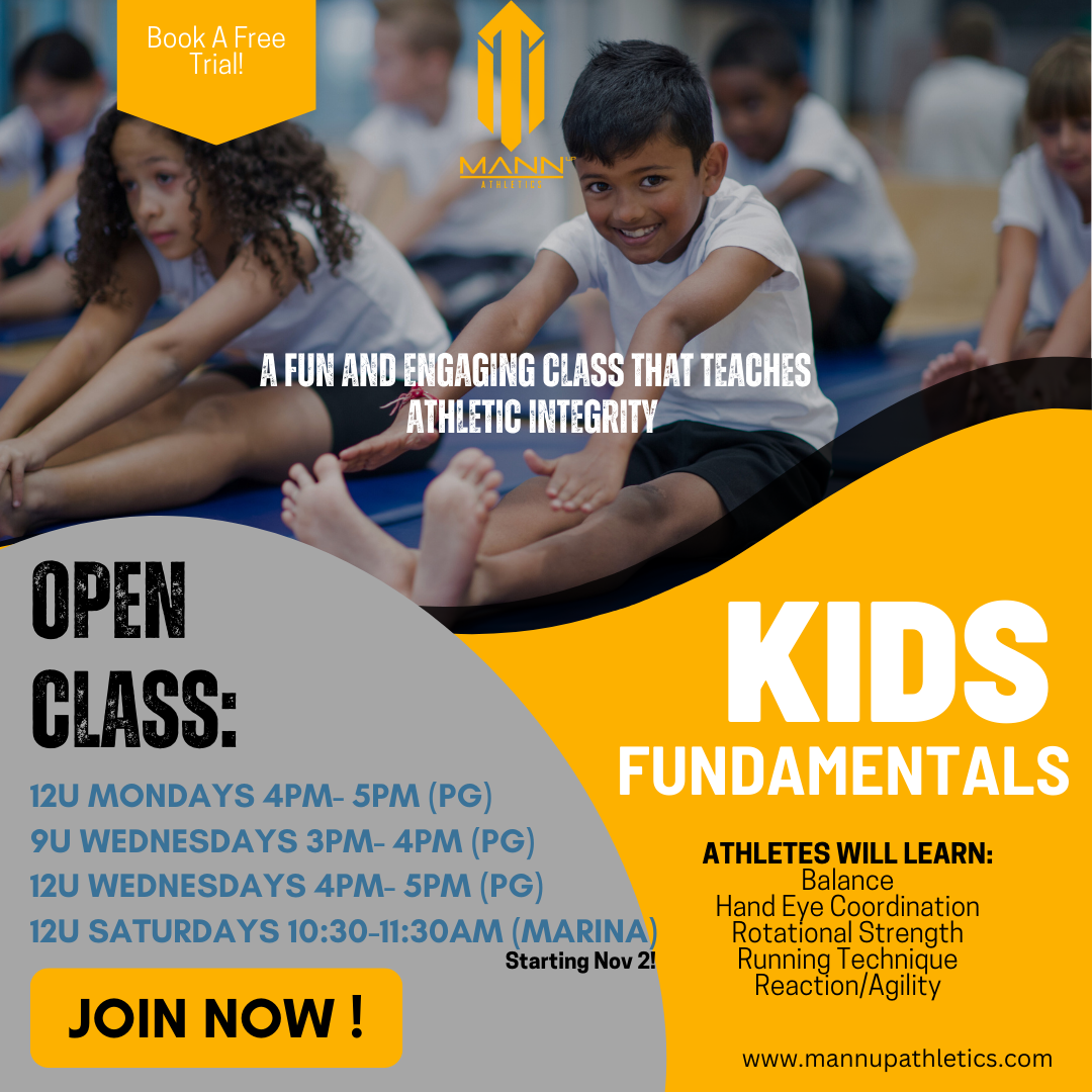 An advertisement for an open class for kids fundamentals