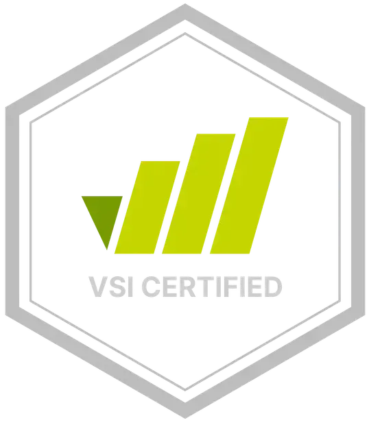A logo for a company that is vsi certified