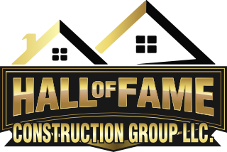 A logo for Hall of Fame Construction Group LLC.