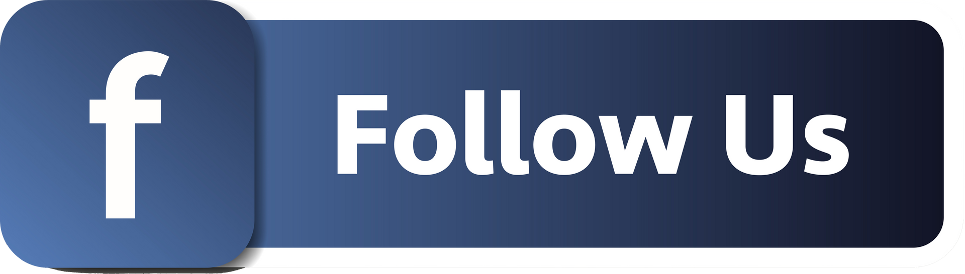 Blue Facebook “Follow Us” button with white text and Facebook icon