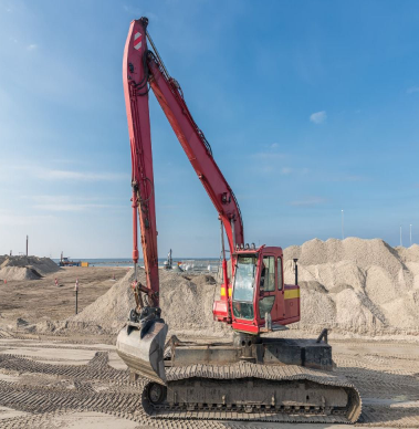 Excavator at the Construction Site — Sparta, WI — Wayne Bohl Trucking LLC