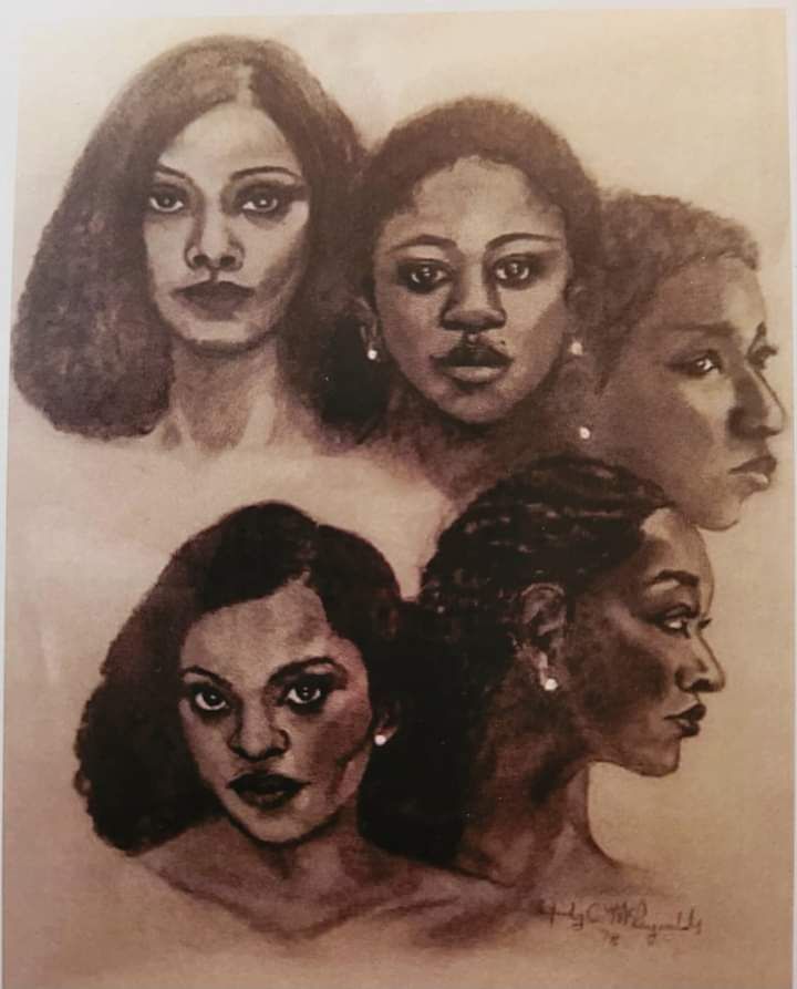 Sketch of women by Judy Bowman