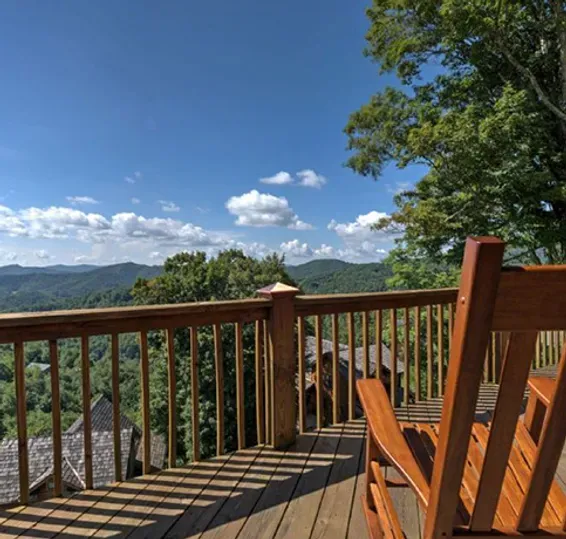 Wooden Balcony and Chair — Elkin, NC — L & T Tree Service