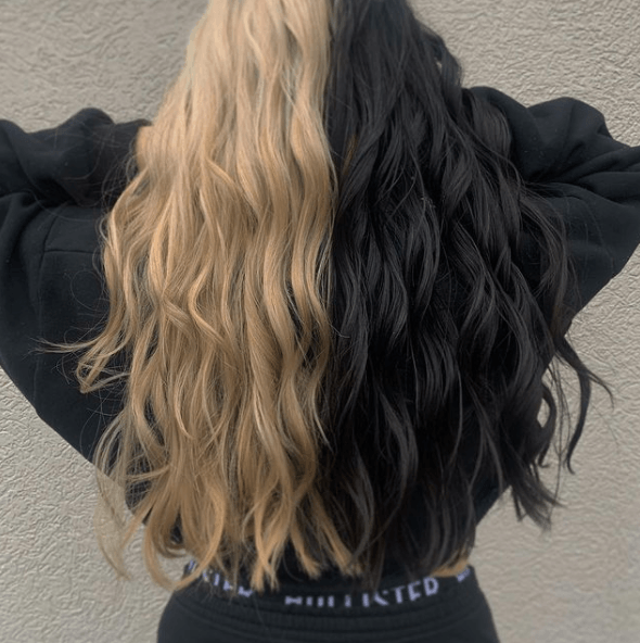 Woman with Split Color Hair — Harrisburg, PA — Rise Hair Studio