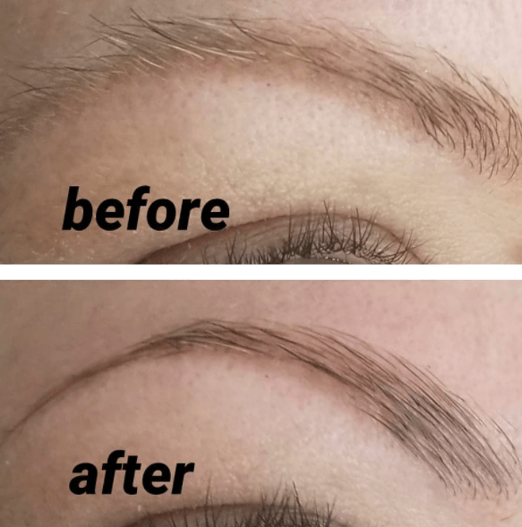 Eyebrow Before and After — Harrisburg, PA — Rise Hair Studio