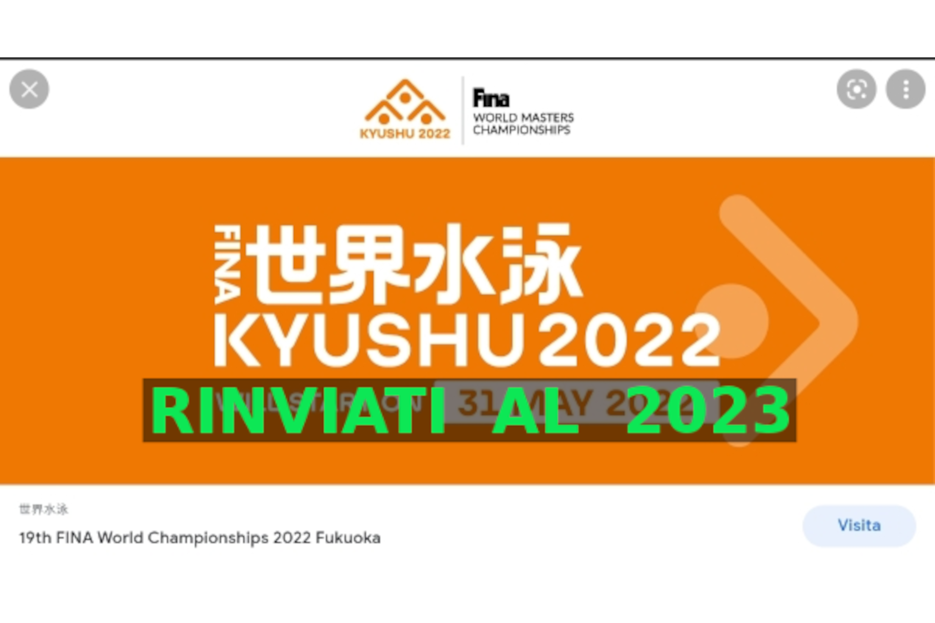 Mondiali Master 2022 Fukuoka