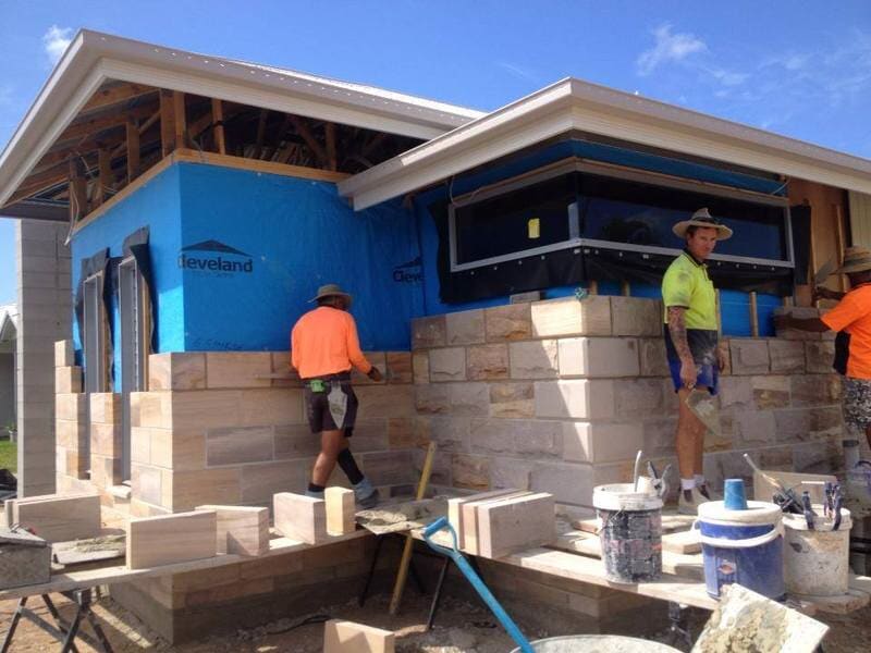 Worker Laying Bricks — Bricklaying in Townsville, QLD