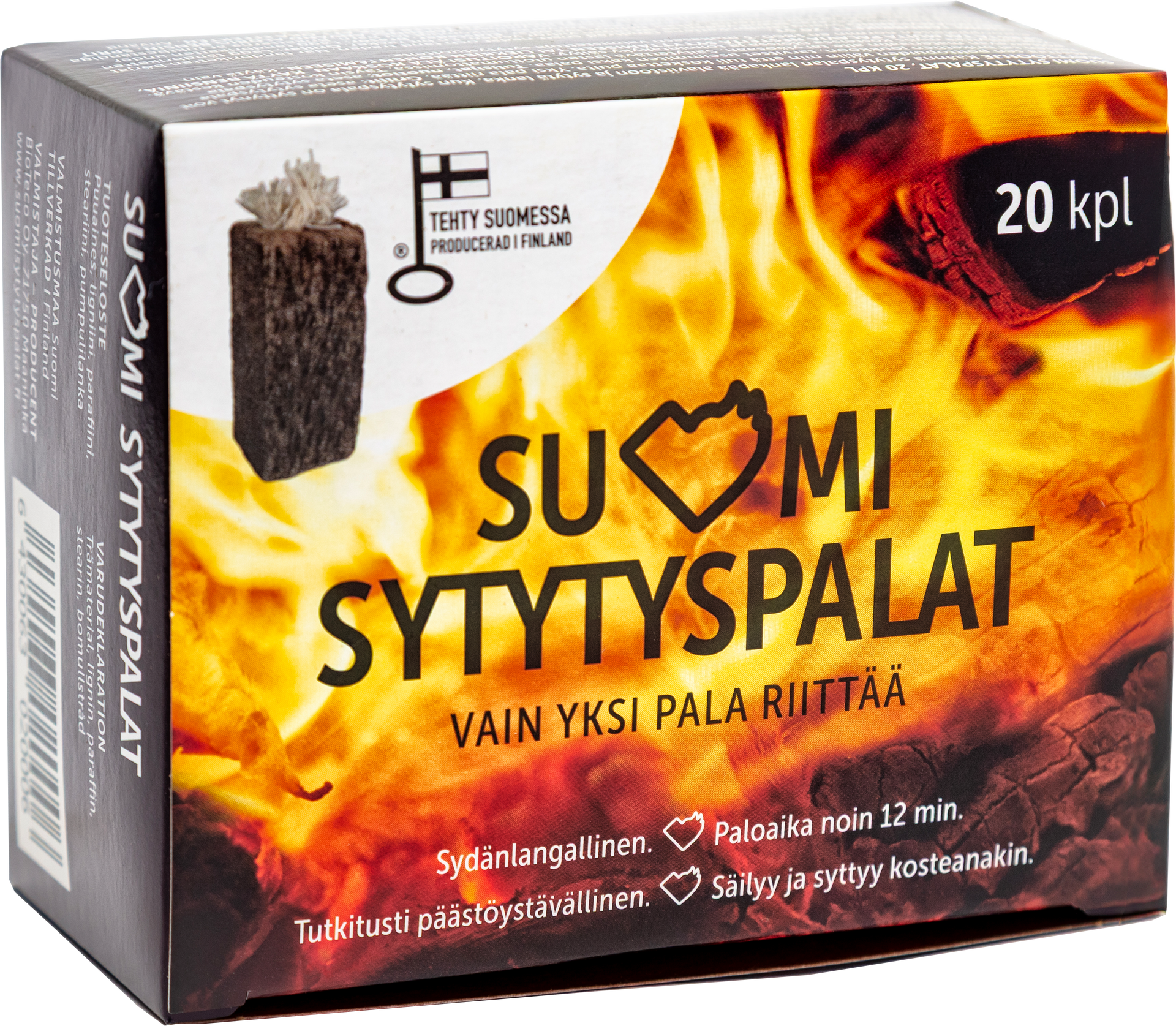 A box that says Suomi Sytytyspalat on it