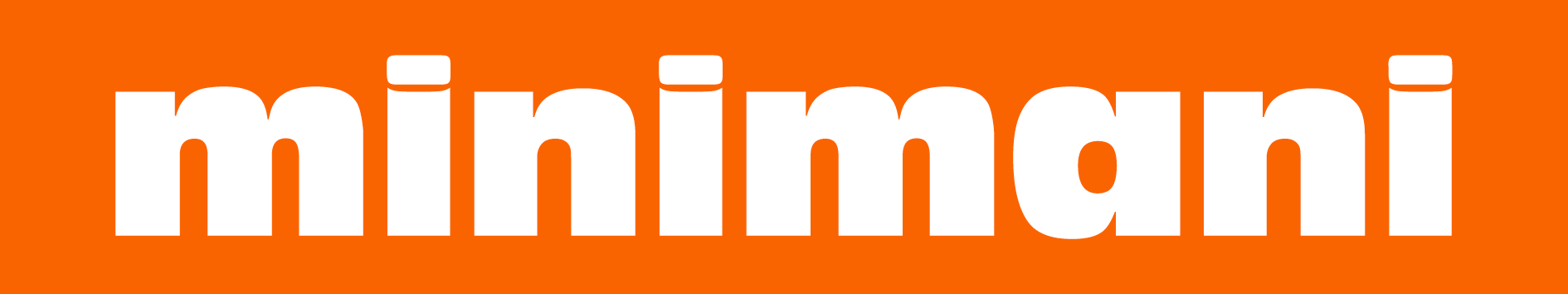 The word minimali is written in white on an orange background