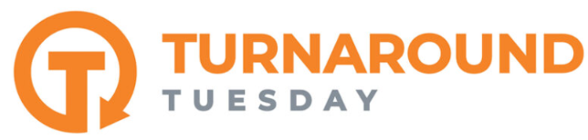 Turnaround Tuesday logo in orange text