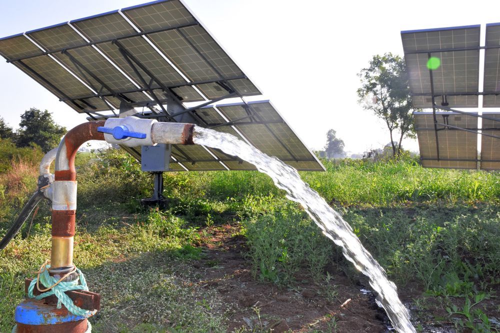 A Water Pump is Being Powered by Solar Panels — Stockers & Partridge In Raymond Terrace, NSW