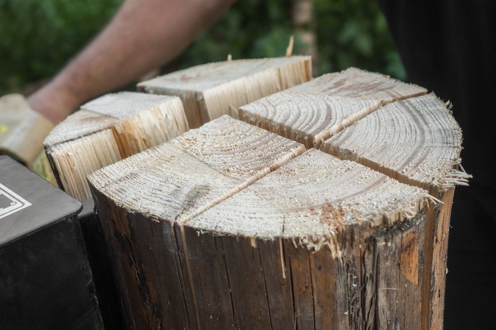 A Close Up of a Piece of Wood That Has Been Cut in Half — Stockers & Partridge In Paterson, NSW