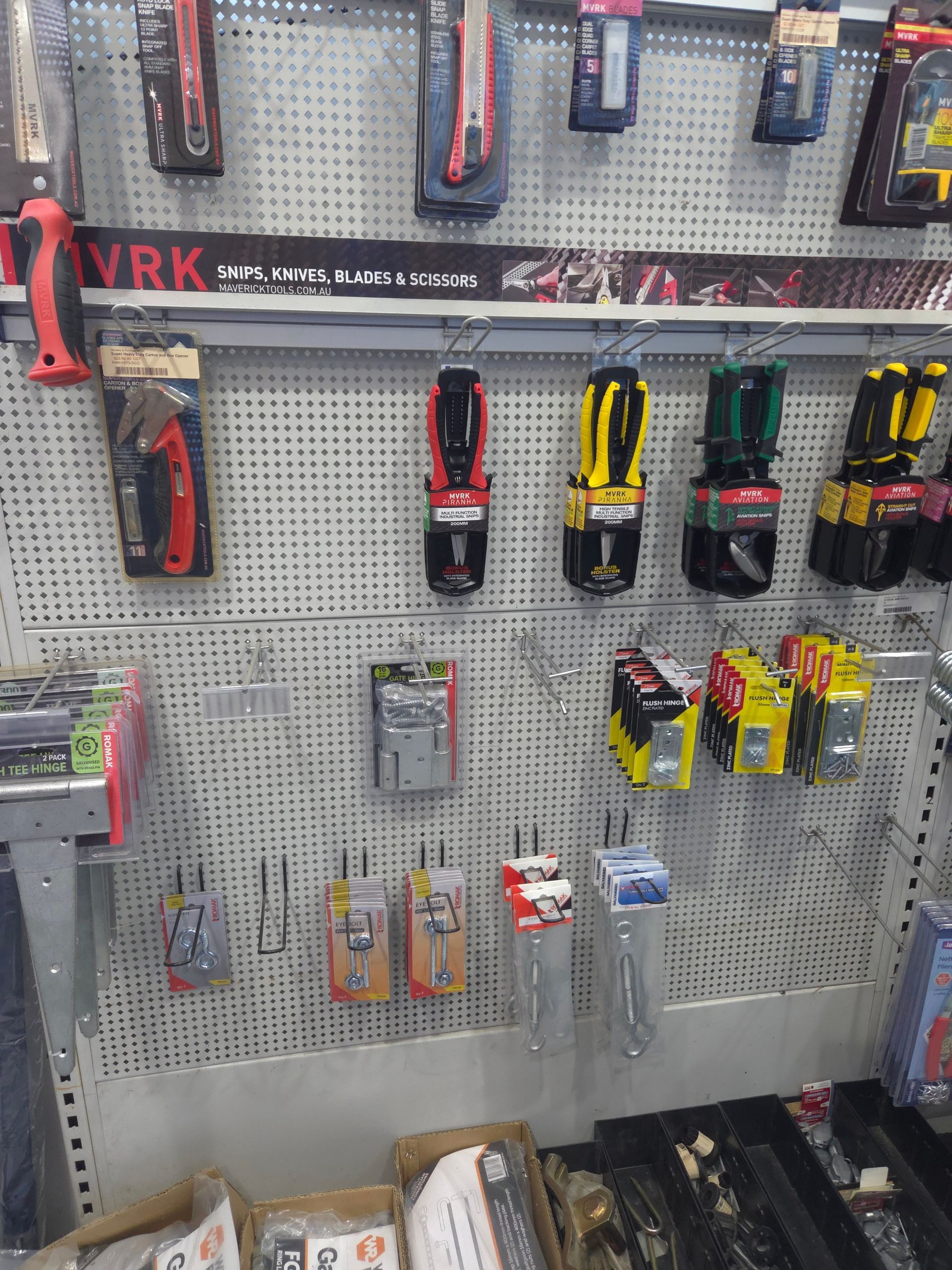 A Bunch of Tools Are Hanging on a Wall in a Store — Stockers & Partridge In Paterson, NSW