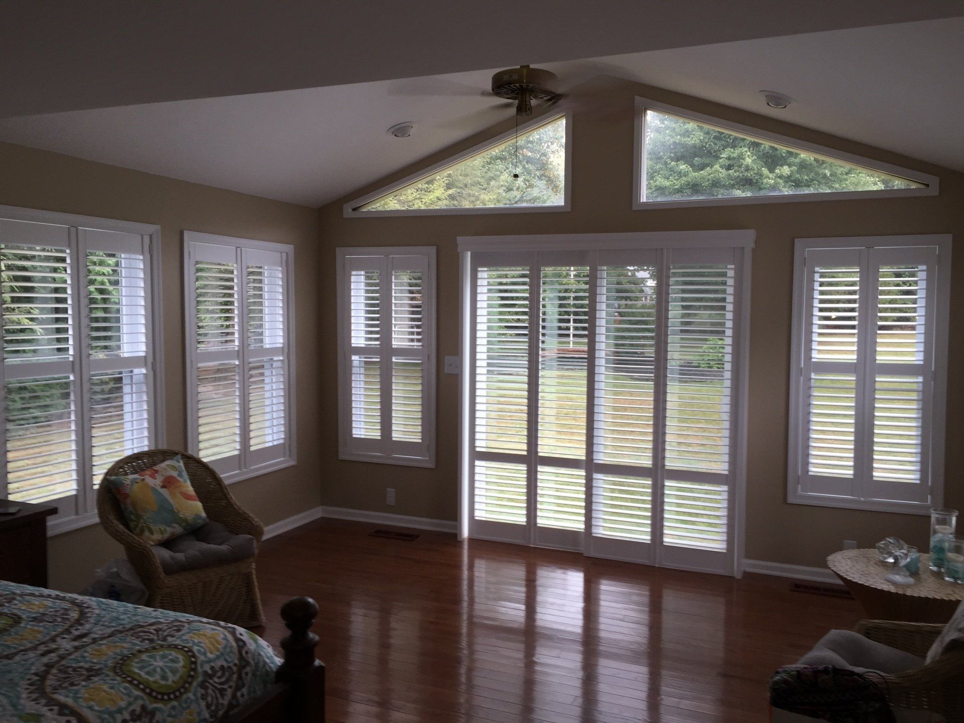 By-pass plantation shutters