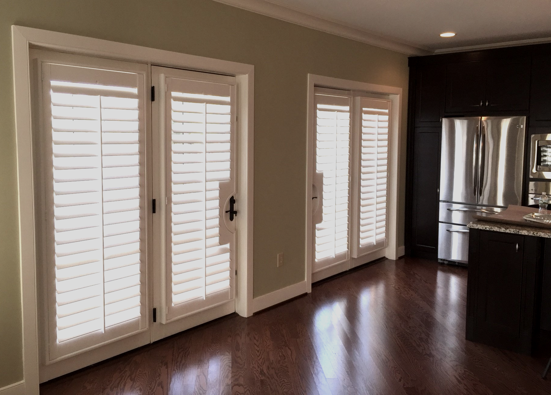 Plantation shutters kitchen