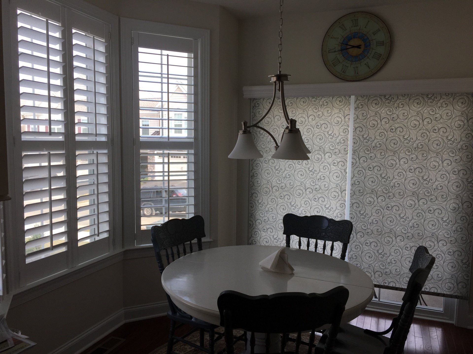 shutters in dining room
