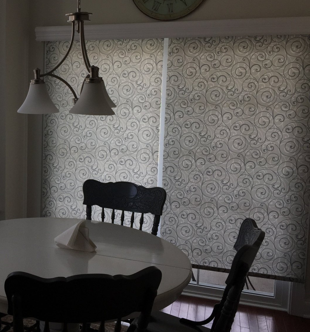 Roller shades are beautiful on sliders!