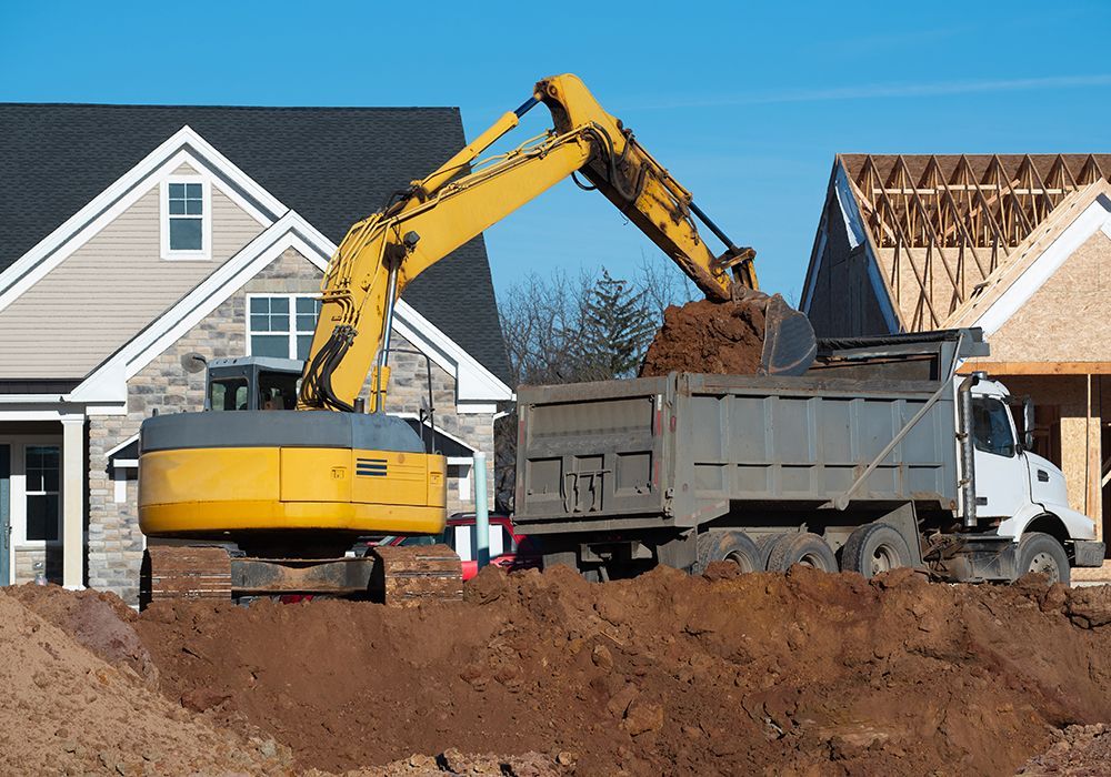 Driveway concrete removal preparing for new pour