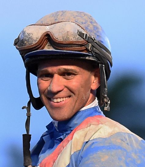 Javier Castellano jockey smiles for photo