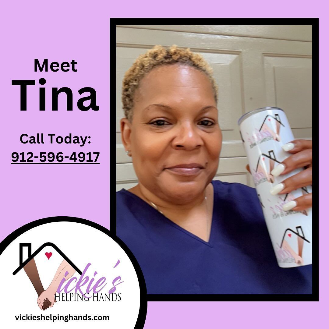 Woman holding a tumbler, with text: 