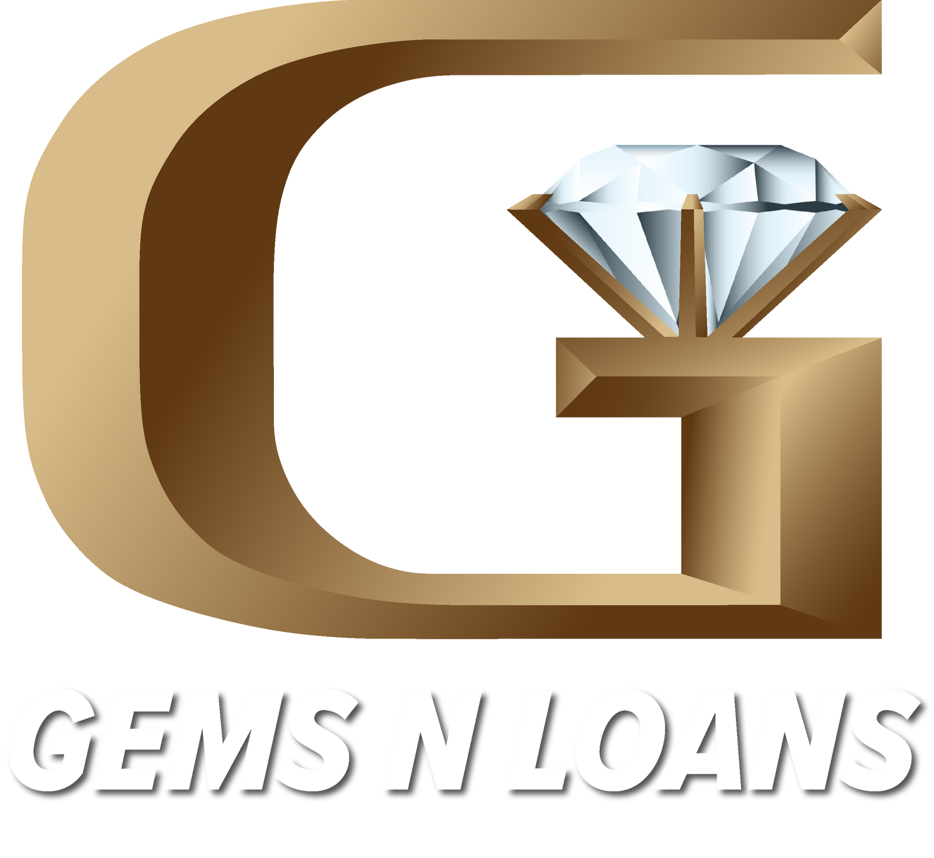 A black and white logo for BP Diamonds & Loans
