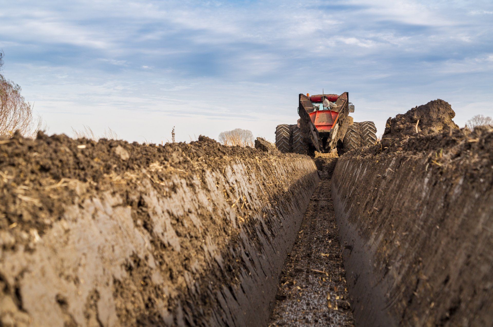 Digging Drainage Canal — Ballarat, VIC — Brad Donald Earthmoving