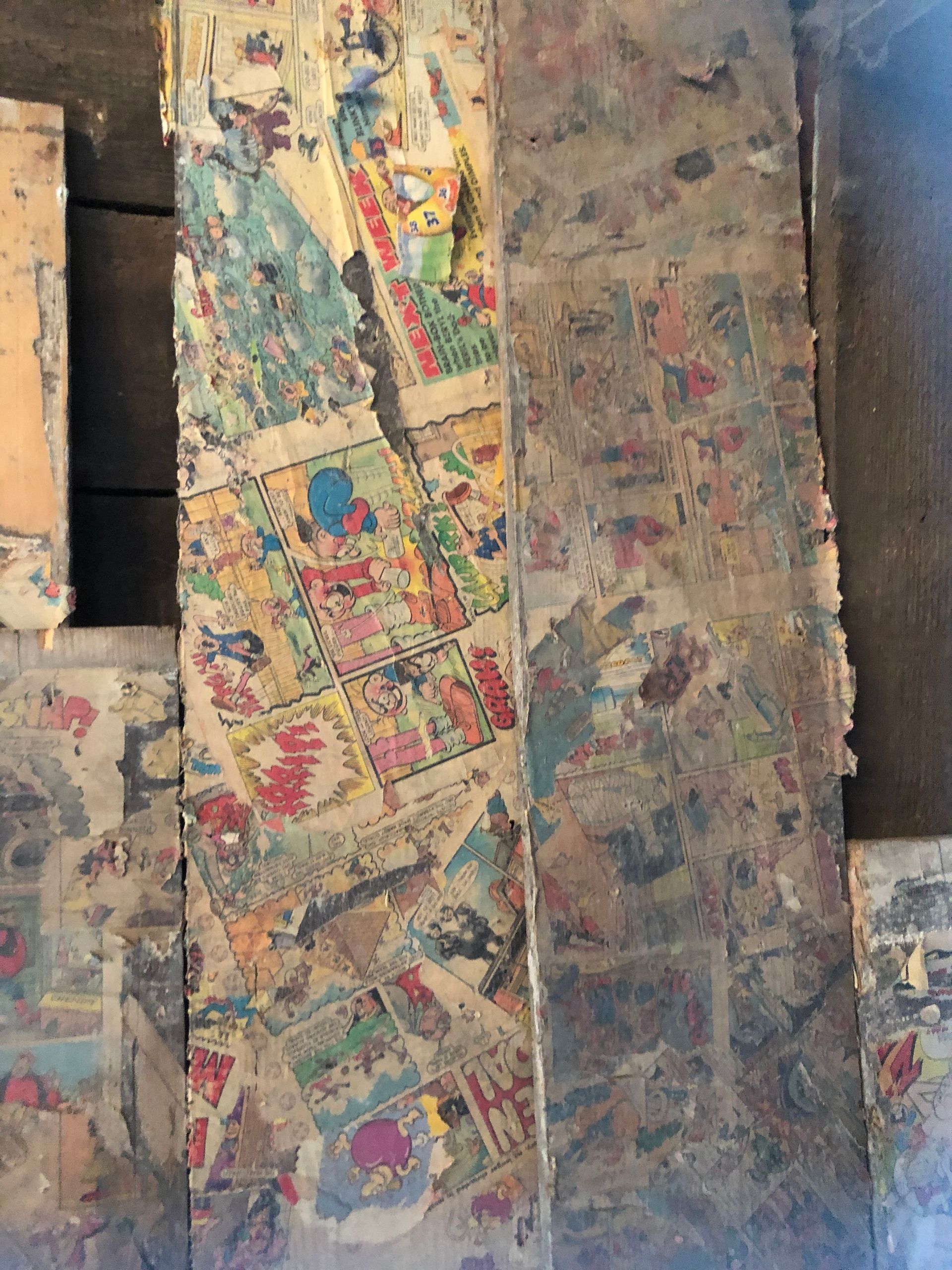 old comics on boards