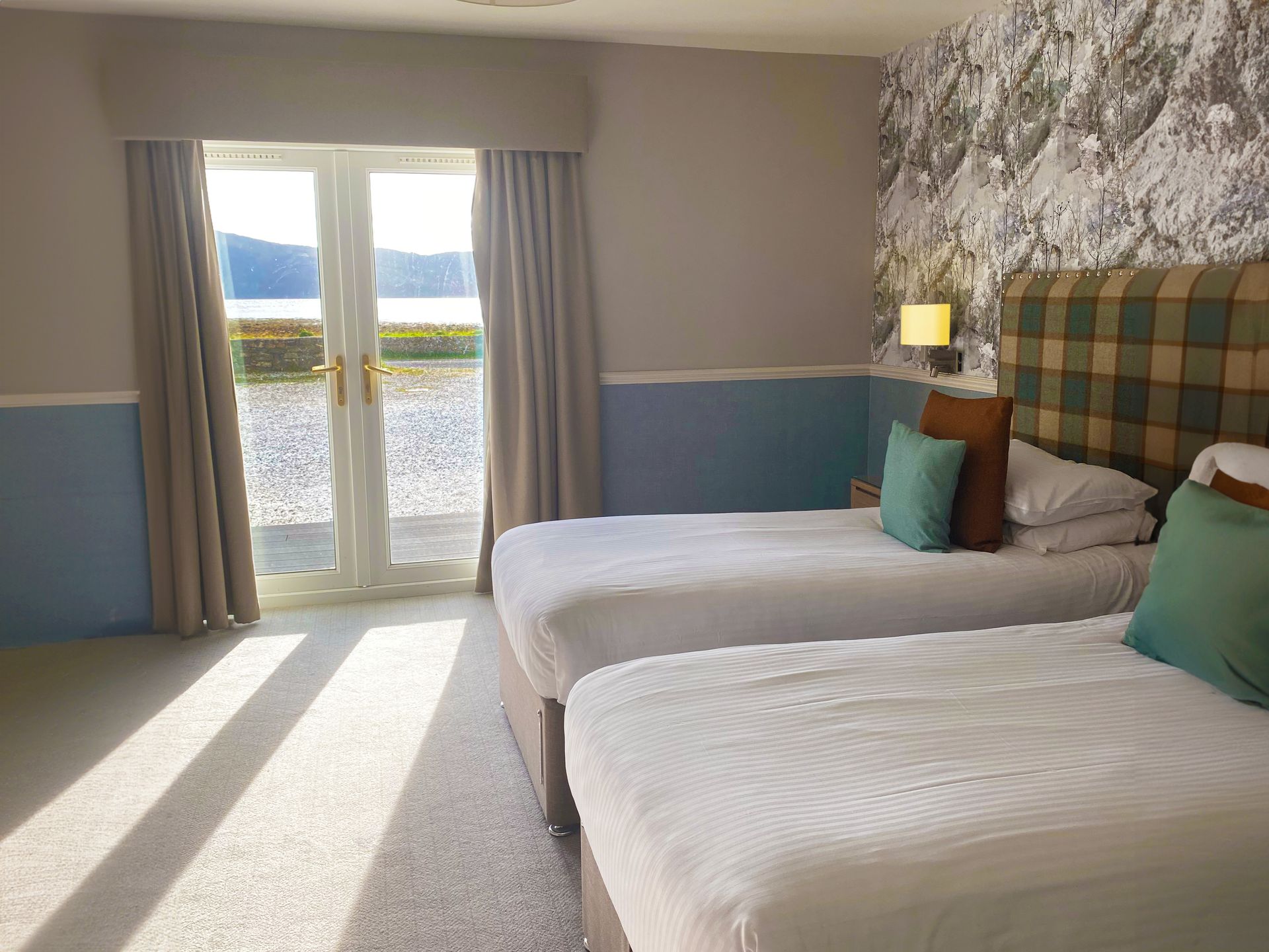 Deluxe double or twin sea view at Balmacara Hotel at the Highlands in Scotland