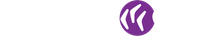 Capricorn logo with Purple oval with three curved white lines inside.