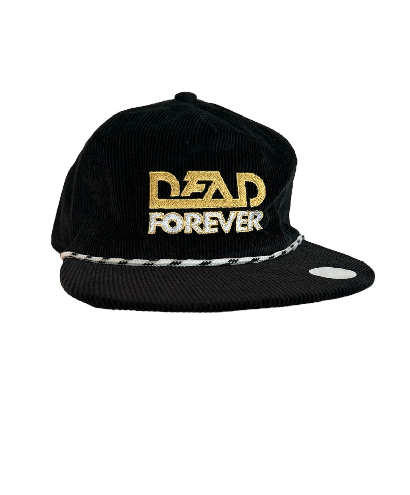 Forever Black and Gold Corduroy Cap